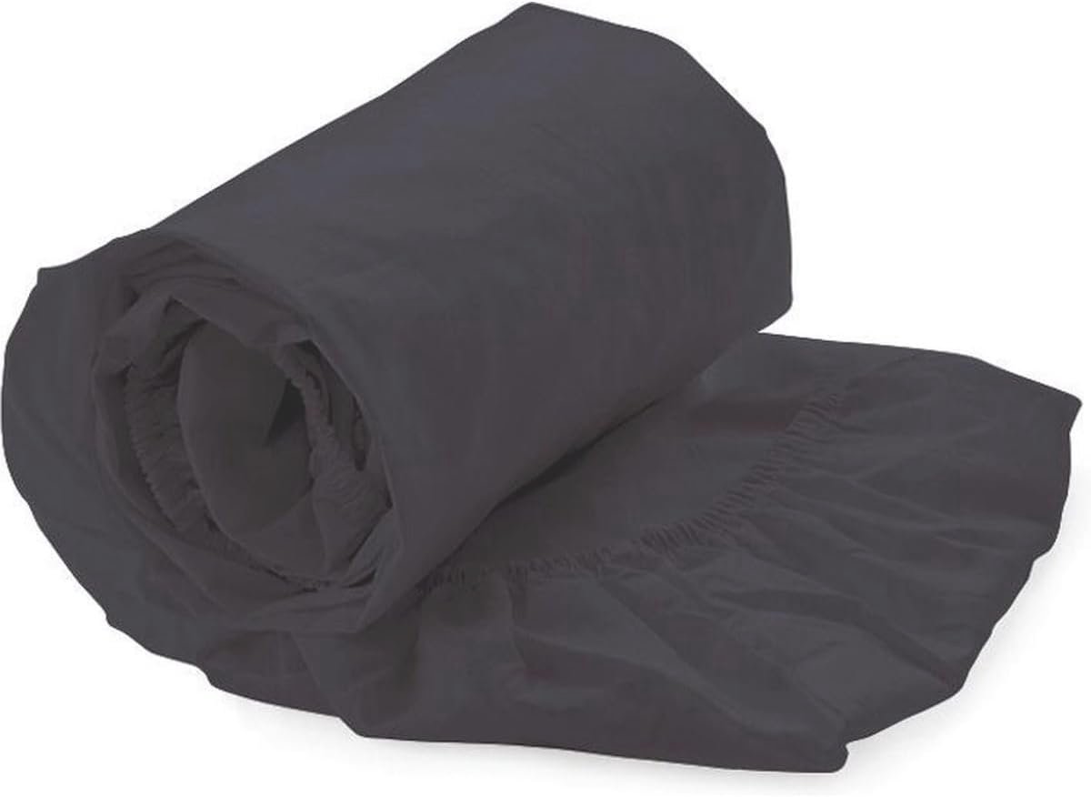 Hoeslaken Percal Katoen - Topdekmatras Antraciet - 180x210/220