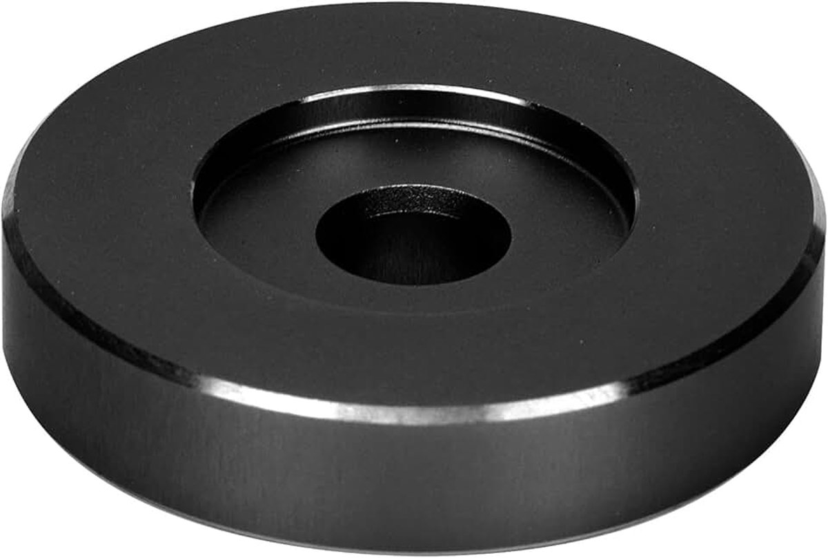 45-toeren Draaitafeladapter voor Big Hole-platen, Duurzame Aluminium Klemadapter voor Stabiele Weergave, Hoge Geluidskwaliteit, Brede Compatibiliteit (Zwart)
