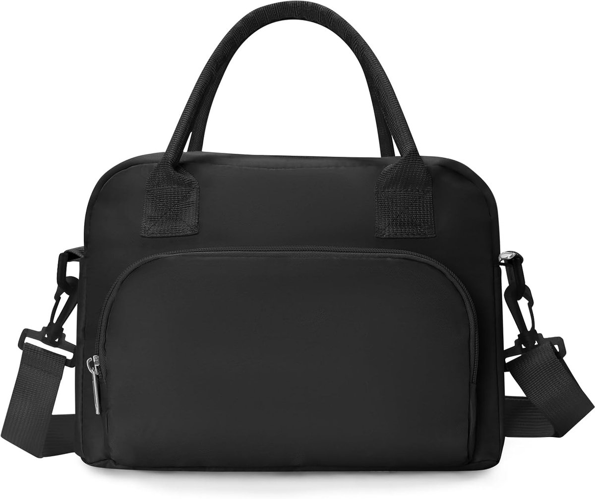 Kleine Koeltas - Geïsoleerde Lunchtas - Grote Capaciteit - Verstelbare Schouderband - Voor Werk, School, Picknick en Reizen - 29x17x22,8 cmn - Zwart