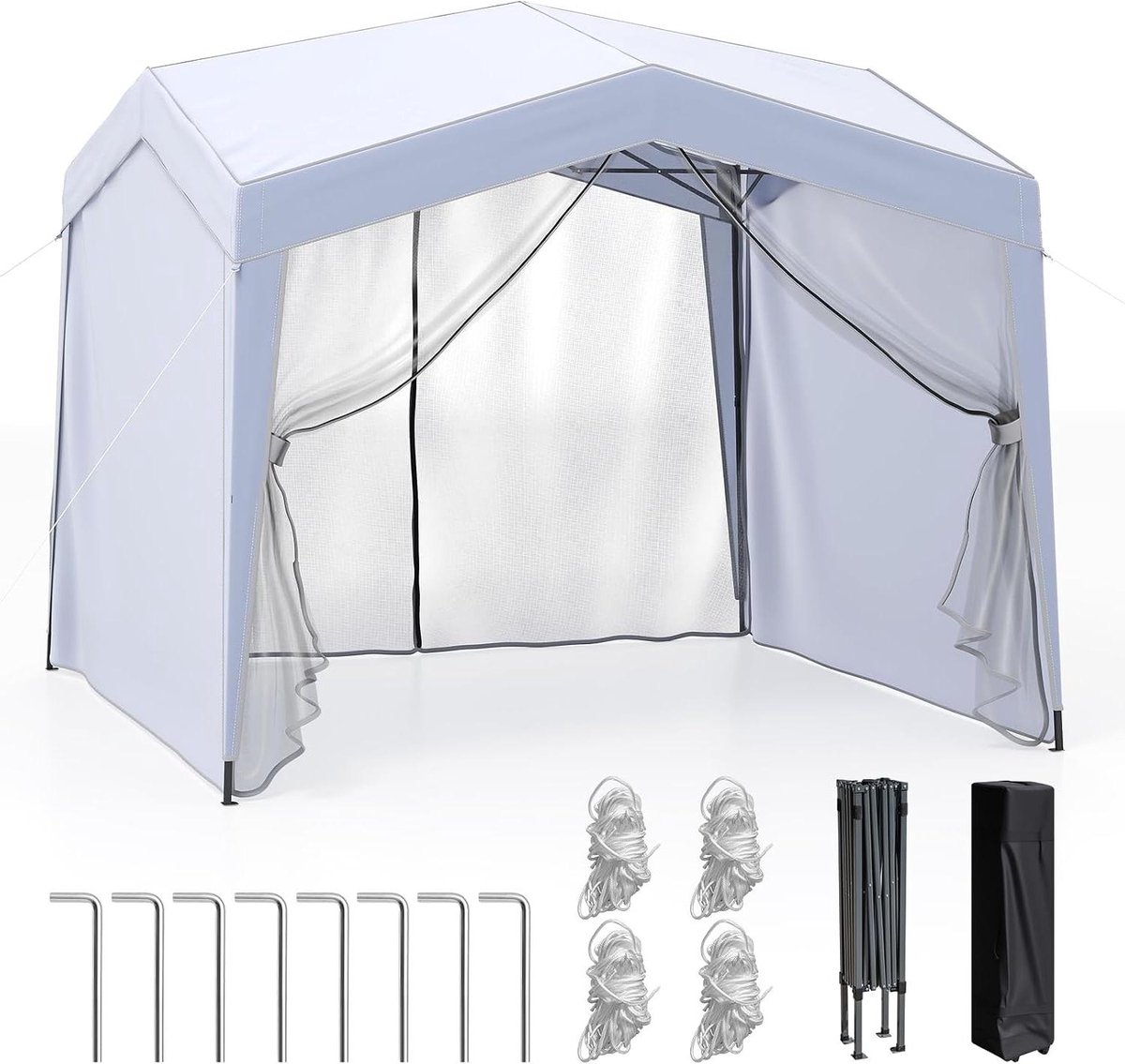 Pop-up Paviljoen - Vouw tent Tuinpaviljoen - Feestjes en picknicks - Afneembare zijwanden en netten - 3 x 3 meter