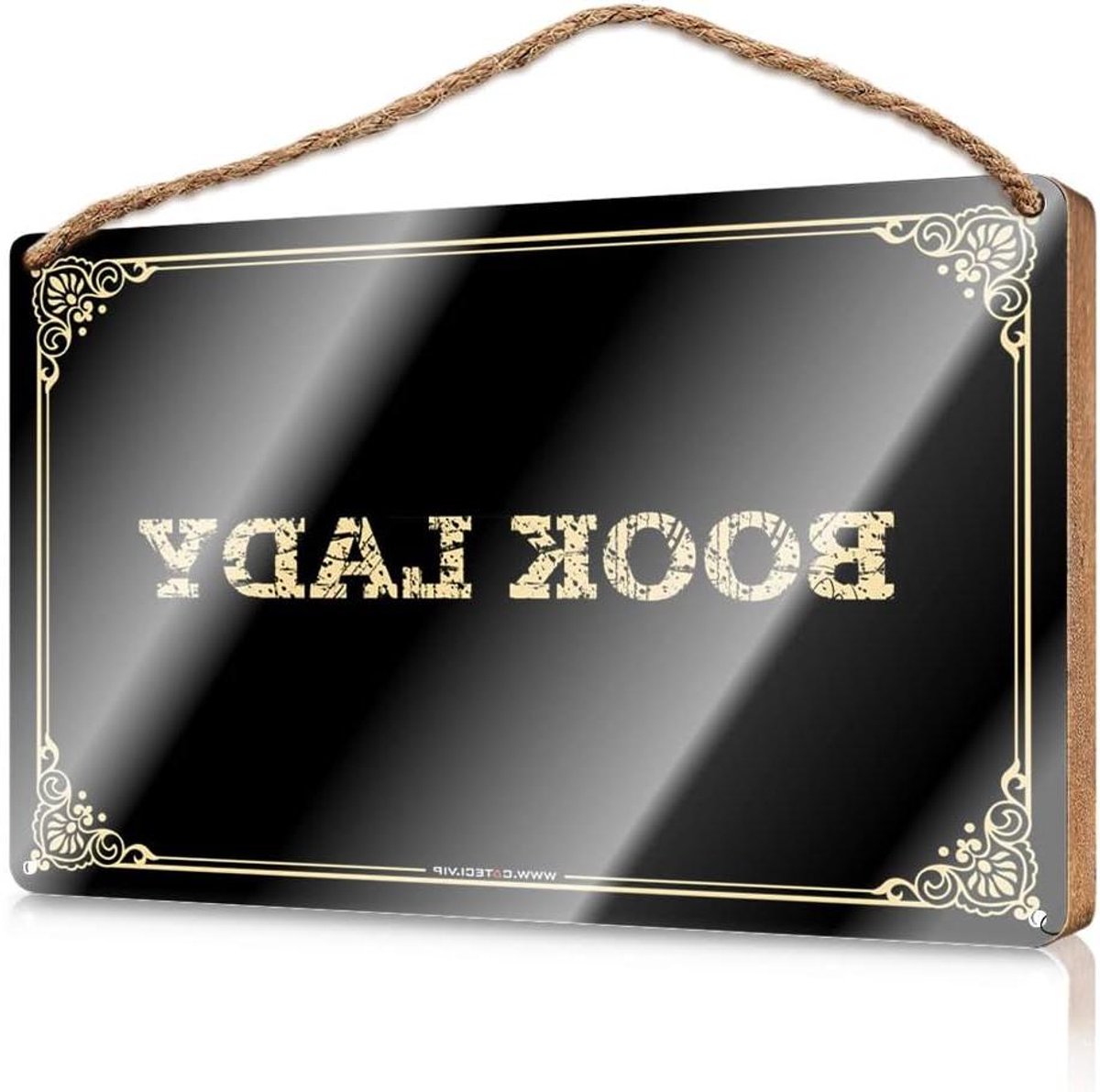 Houten Wandbord - Decoratiebord Huis - Woonkamer Decoreren - Met Touw Ophangsysteem - 20x30 cm - Multicolor