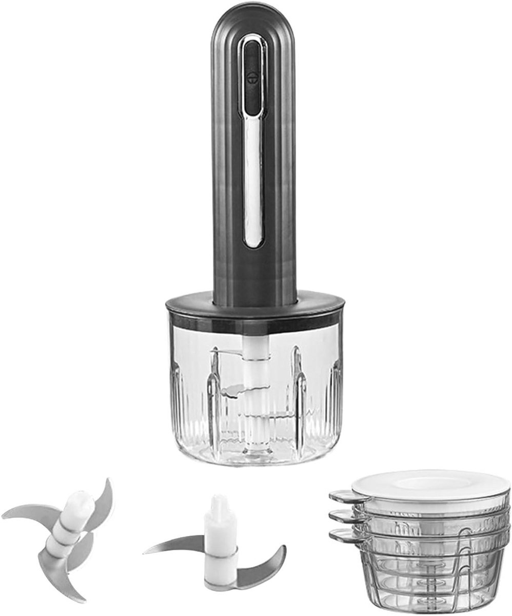 Mini Keukenhakker - Draadloze Hakker - Maaltijd Voorbereiden - USB Oplaadbaar - 400 ml Kom - Zwart