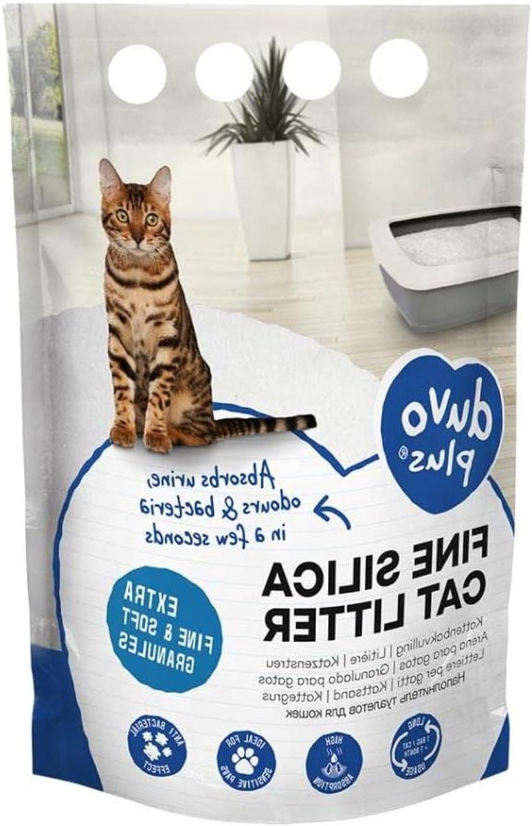 Kattenbakvulling Silica - Kristal Korrels - Geur Neutraliseren - Hoge Absorptie - 5 Liter - Transparant