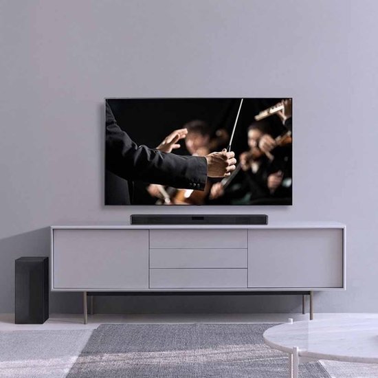 Soundbar met Subwoofer - Home Cinema Geluid - Film Kijken - Draadloze Subwoofer - 300W 2.1 Kanalen - Zwart — afbeelding 3