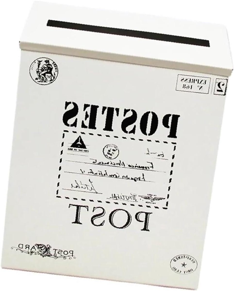 Brievenbus Krantenhouder - Muur Opknoping - Post Ontvangen - Weerbestendig Ontwerp - 21.5 cm Breed - Beige