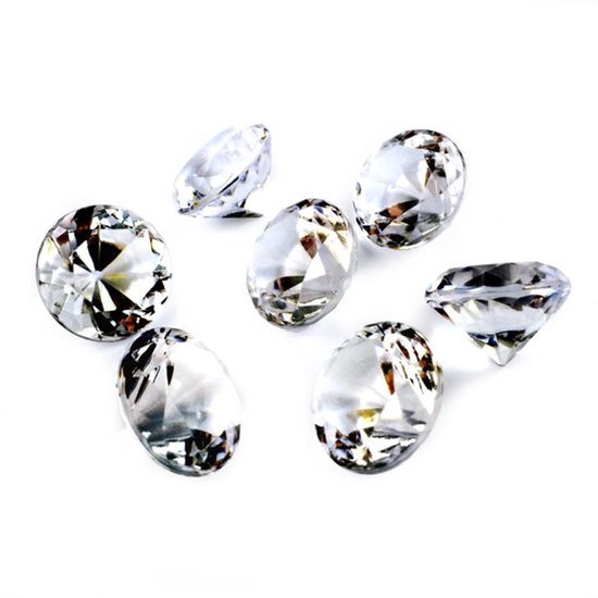 Decoratiediamanten 30 stuks - Kristalglas - Transparante Diamanten - Bruiloftsdecoraties - Feestdecoraties - Tafeldecoraties - Luxe Glans - Kunstdiamanten