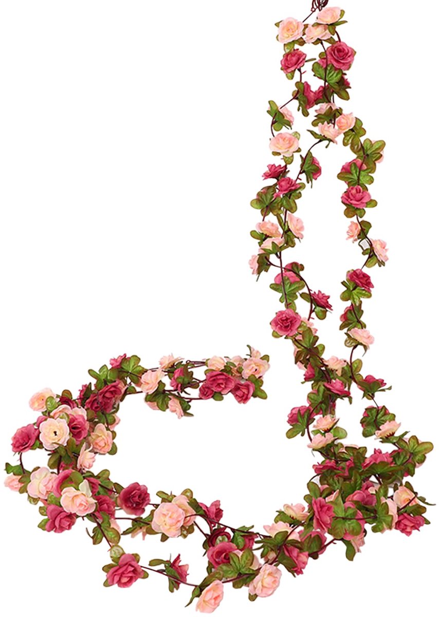 Bloemenslinger 3 stuks - kunstkleurverloop - sfeervolle decoratie - perfect voor feesten - SnelShoppen