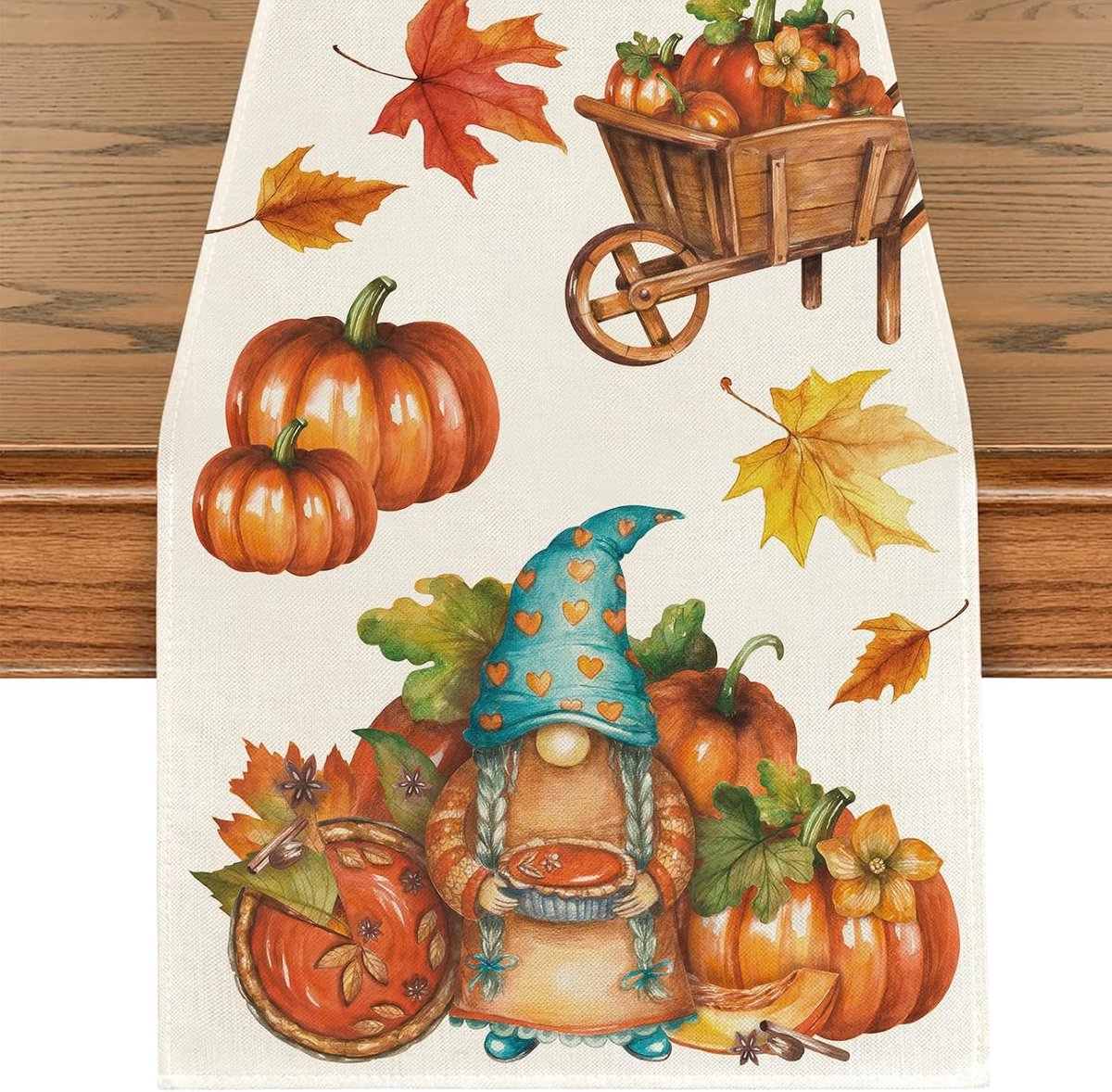 pompoen esdoornbladeren tafelloper, herfstelijke loper, herfstbladeren tafeldecoratie herfst tafelkleed keuken tafel decoratie binnen vakantie feest herfstdecoratie voor Thanksgiving Oogstfeest