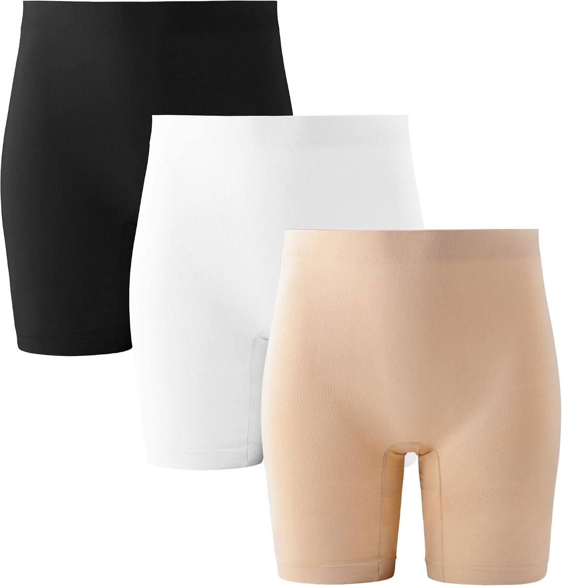 Shorts, coole fietsonderbroek voor dames, korte legging met hoge taille, verpakking met 3 stuks