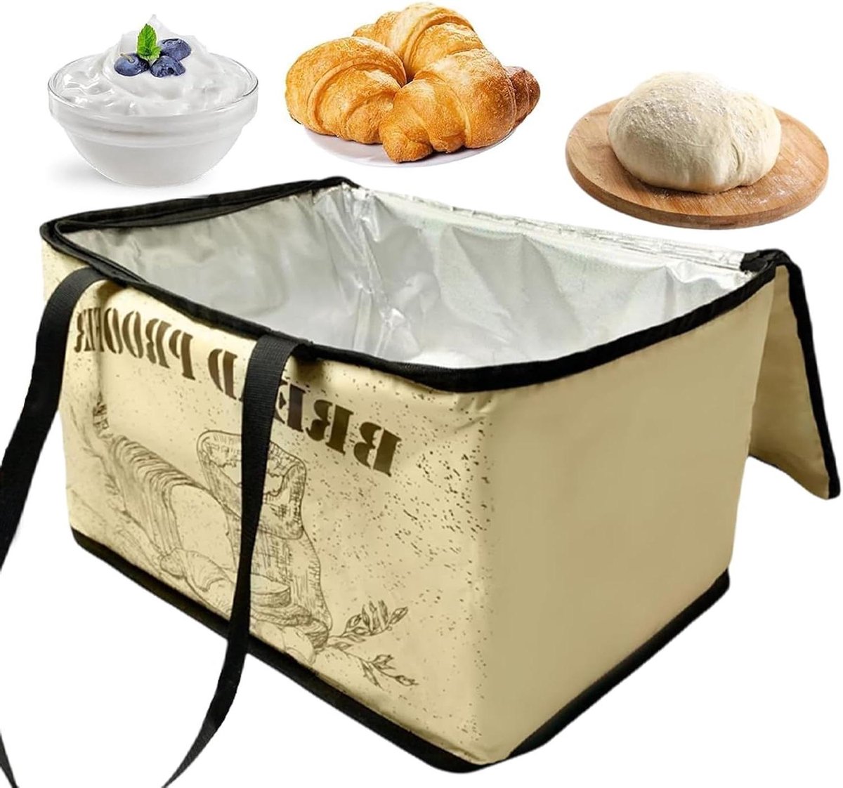 Opvouwbare Deegrijskast - Brood Fermentatiebox - Zuurdesem Rijzen - Digitale Thermostaat Timer - 40 x 33 x 25 cm - Grijs