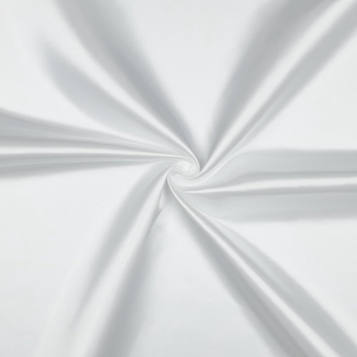 Stof, 2 m x 146 cm, coupon satijnen stof, geen meter, zijdeachtig polyester, voor het naaien, glanzende decoratiestof voor kleding, gordijnen, kostuums, damesjurk, rok (002 wit)
