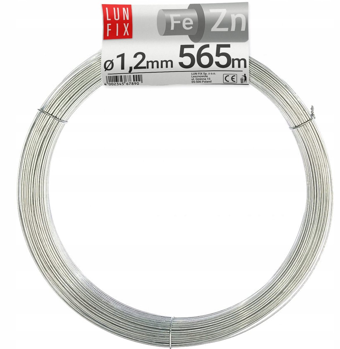 LUN FIX - Binddraad - 1,2 mm - staal verzinkt - ijzerdraad - ca. 500 m