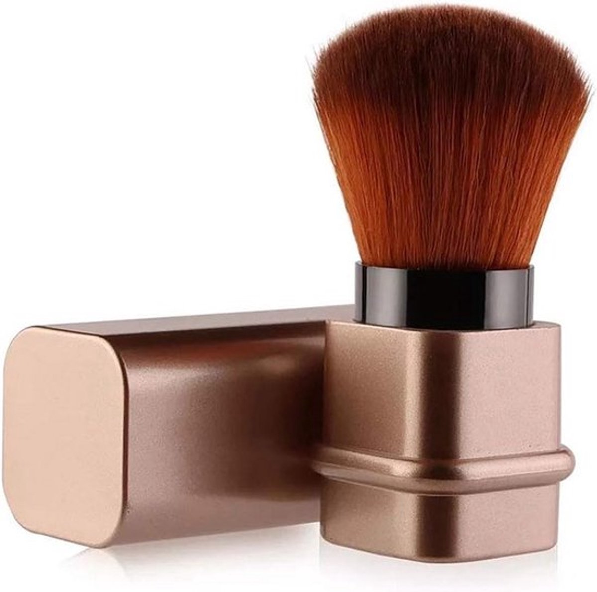 Dichte Uitklapbare Kabuki Make-up Kwast voor Poeder en Blush