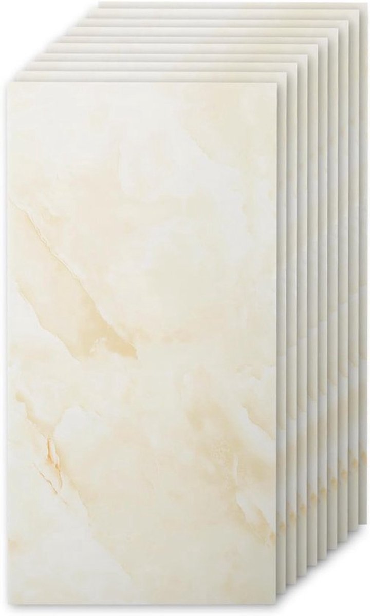 Zelfklevende Keuken Backsplash 10 Stuks 30cm x 60cm Wandfolie 2.5mm PVC voor Keuken en Badkamer Decoratie