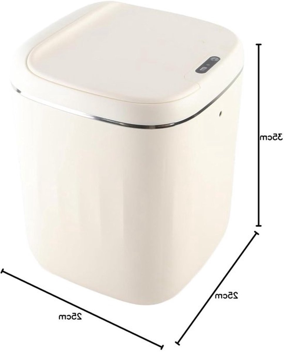 Automatische prullenbak met touchsensor voor keuken en badkamer, onderhoudsvrij en praktisch ontwerp, oplaadbare versie, eenvoudig in gebruik en hygiënisch