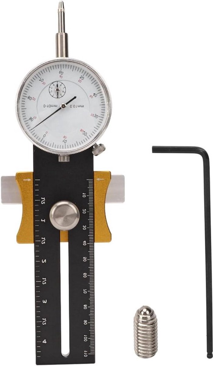 Tafelschuifmaat met Schokbestendige Wijzerplaat en Houtbewerking Kalibratie, Meetinstrument voor Tafelweergave met Schuifkop - Precisie Gereedschap voor Nauwkeurige Metingen.