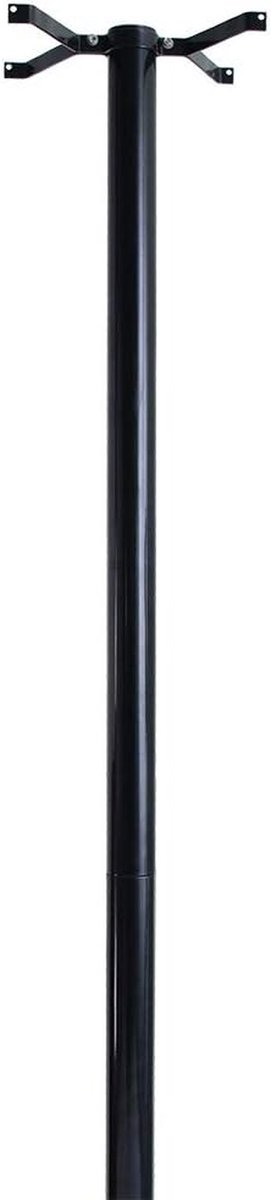 Brievenbus Standaard - Paalhouder Post - Brievenbus Plaatsen - Inclusief Montagemateriaal - 1430 mm Hoog - Zwart