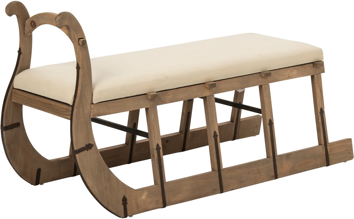 J-Line Salontafel slee - grenenhout - naturel/ecru