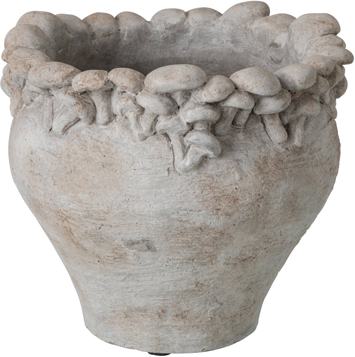 J-Line Bloempot - cement - lichtbeige - medium