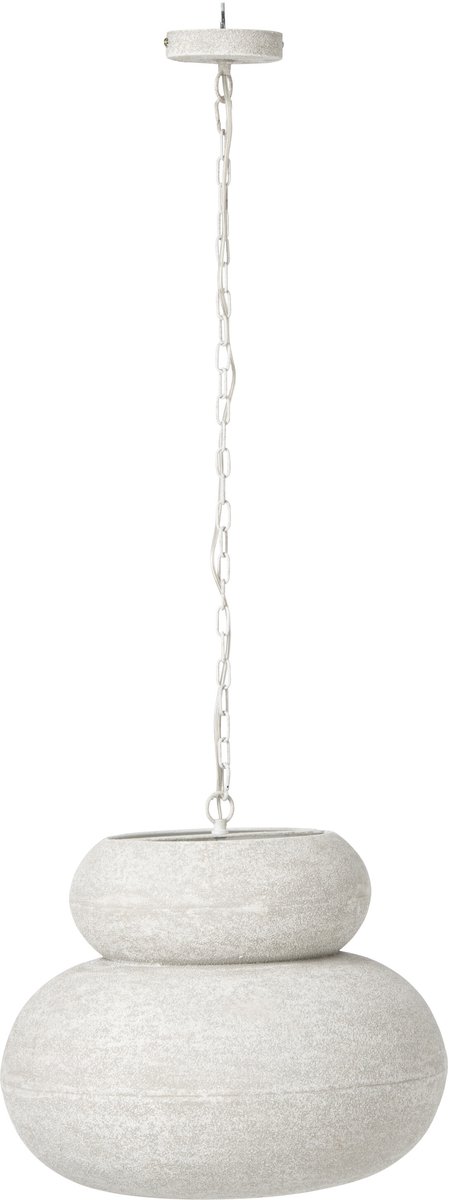 J-Line Ronde plafondlamp - ijzer - wit - large