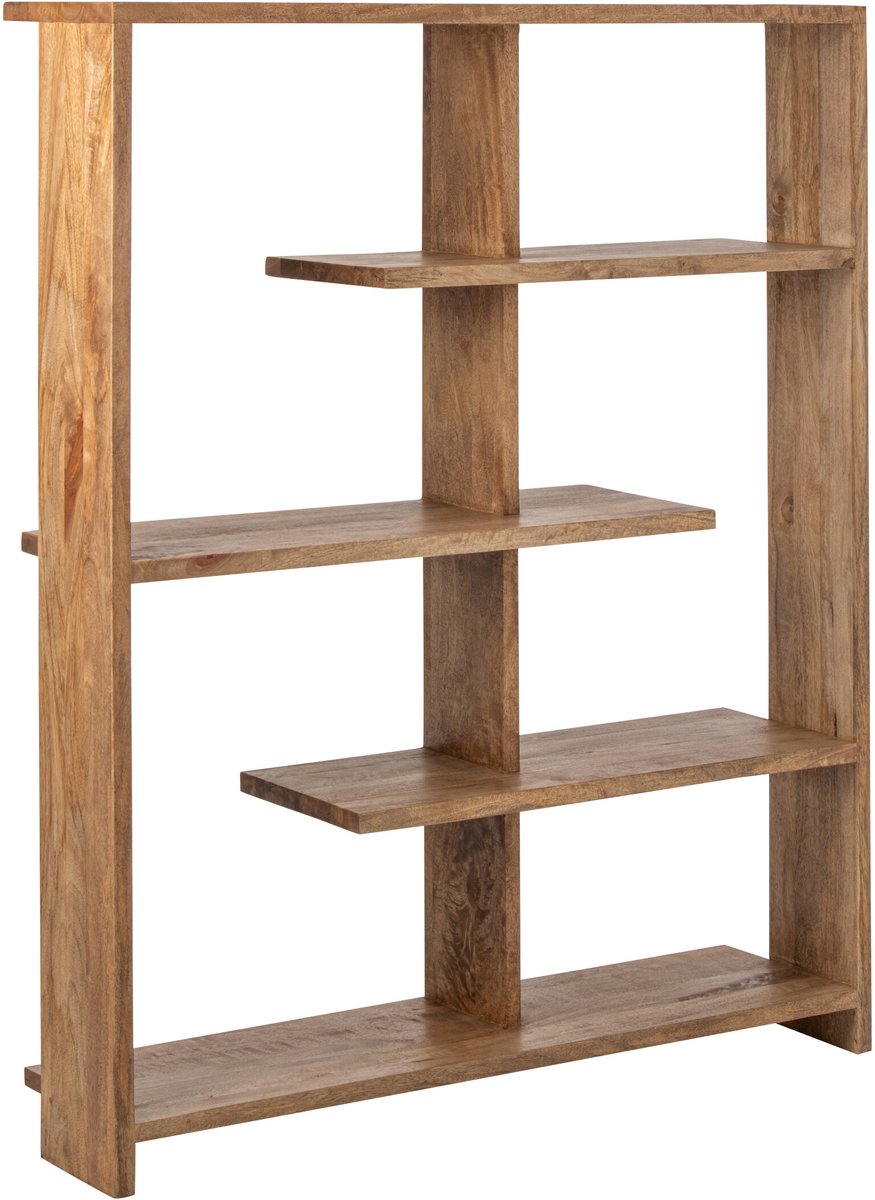 J-Line boekenkast - mangohout - naturel