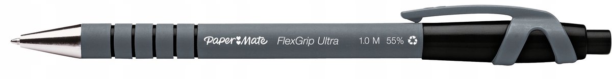 Paper Mate Flexgrip Ultra RT Zwart - Vloeiend Schrijven