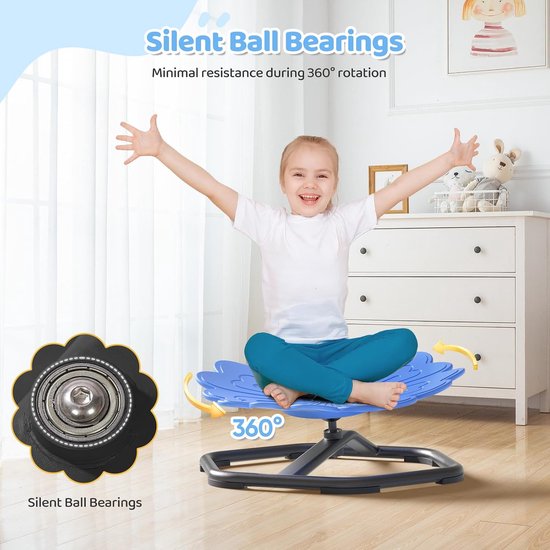 Sensorische Stoel - Draaistoel Kinderen - Coördinatie Training - 360 Graden Rotatie - 50 x 53 cm - Hemelsblauw — afbeelding 2