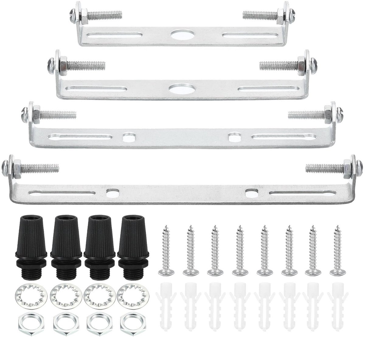 90 mm 100 mm 120 mm 130 mm plafondlampenset, 4 sets armaturen montagebeugel universele plaat staal traverse voor huis kantoor ophanging wandlicht