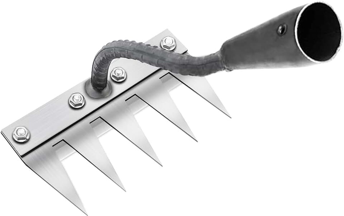 Multifunctioneel onkruidgereedschap, onkruidhaak, draagbare onkruidtrekker, gereedschap voor erf en tuin, voor wieden/losmaken / zaaien (zonder stok) (5 tanden)