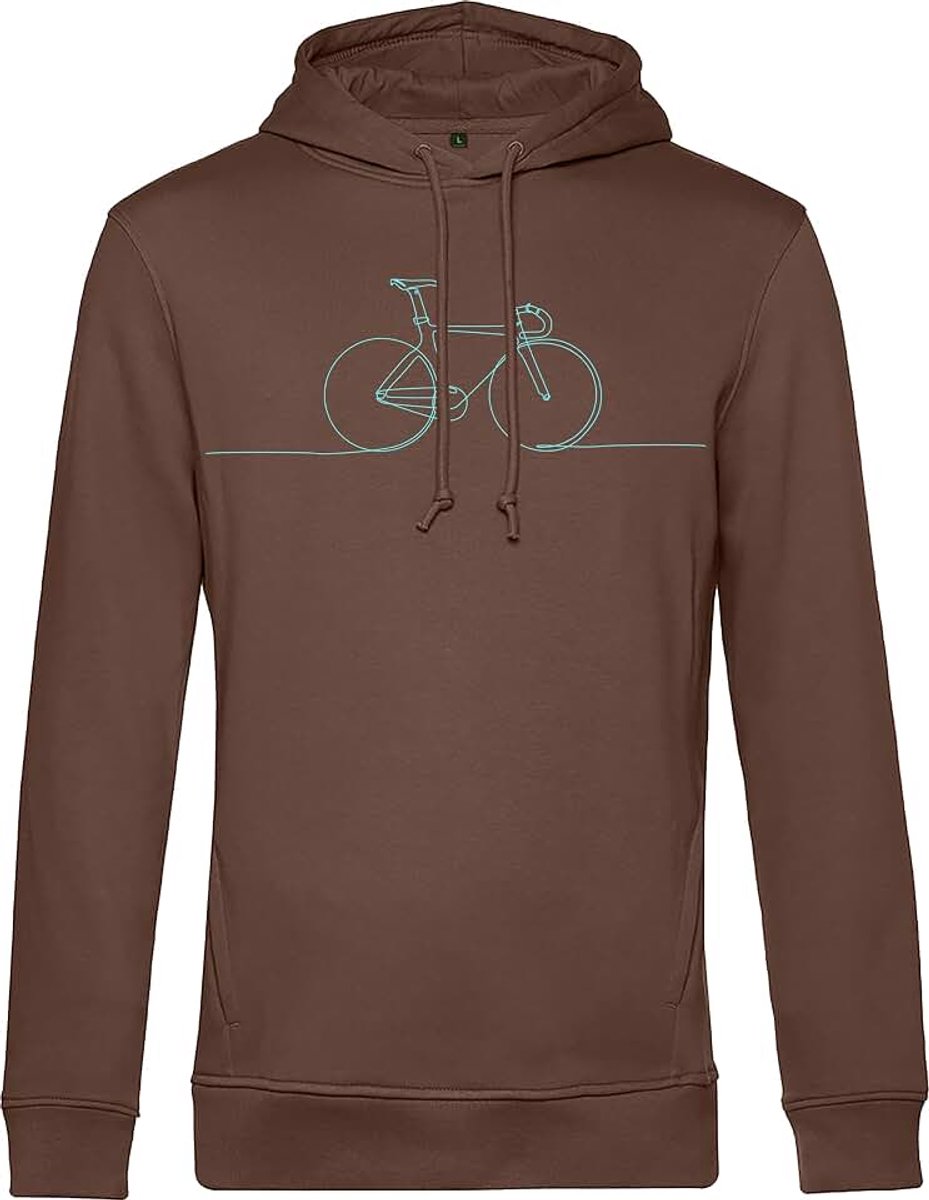 Minifan Biologische fiets-trui: racefiets - fiets hoodie - cadeau voor fietsers - mountainbike racefiets MTB BMX uitrusting - wieltrui - trui - uniseks hoodie