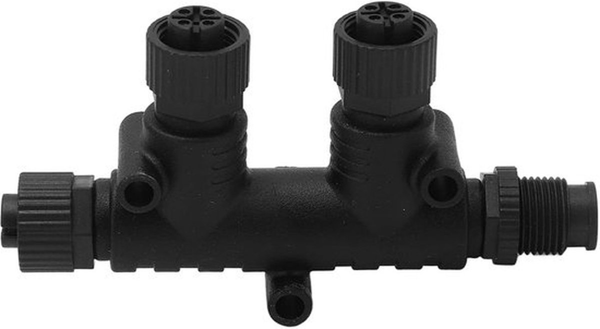T-connector waterdicht - NMEA 2000 T-terminator - communicatieconnector - scheepselektronica - betrouwbare verbinding - hoogwaardig ABS - Netwerkconnector