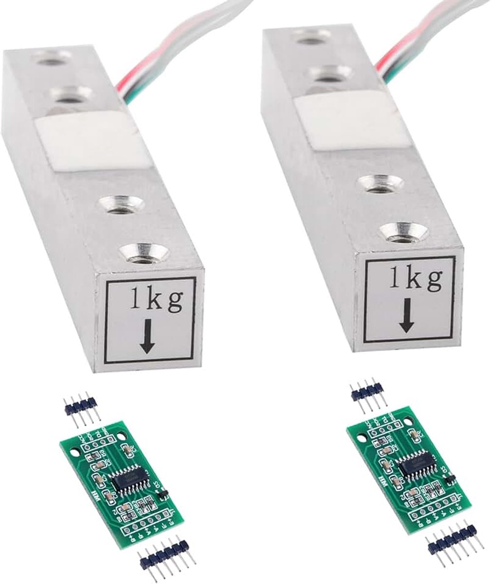 1 kg Digital Load Cell Weight Sensor + HX711 AD Weighing Sensor Module High Precision voor Arduino DIY Electronic Portable Kitchen Scale (2 sets)