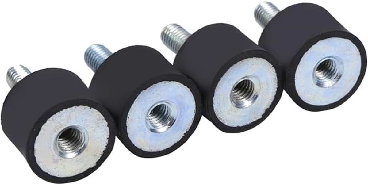 Mount, 4 stuks M8 M6 Rubber Trillingsisolatie Mounts Rubber Mounts Schokdemper Antivibratie Silentblock Spoelen(VD20*15 M6*18)