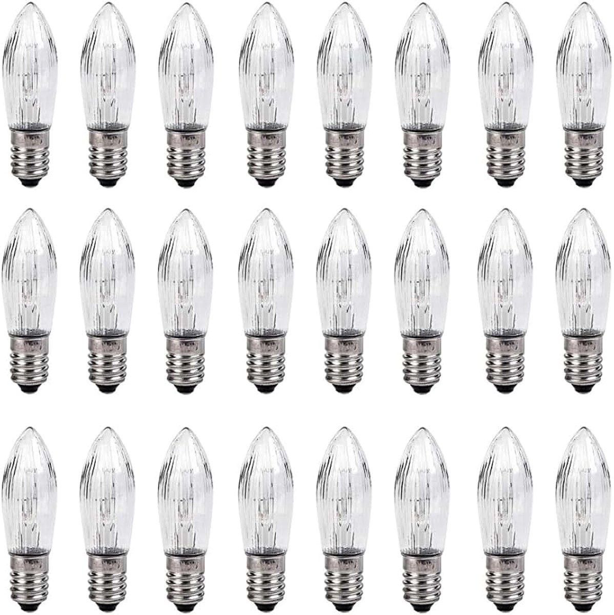Spitse kaars E10 12V 3W reservelampen, gloeilampen, topkaars voor lichtkettingen en lichtbogen 2700K 30LM (25)