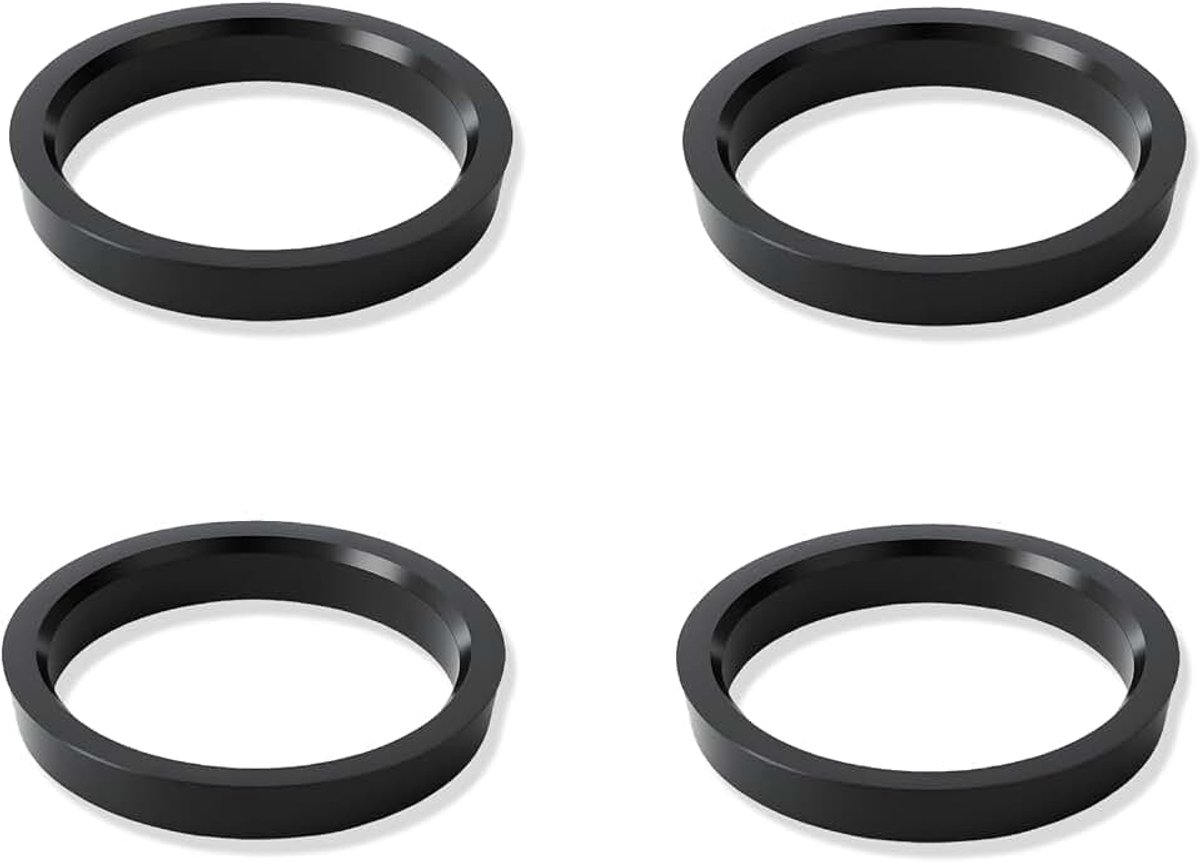 Velg 4 stuks kunststof centreerringen voor naaf en velg verloopadapter voor wielinstallatie en vermindering van trillingen in garage en auto