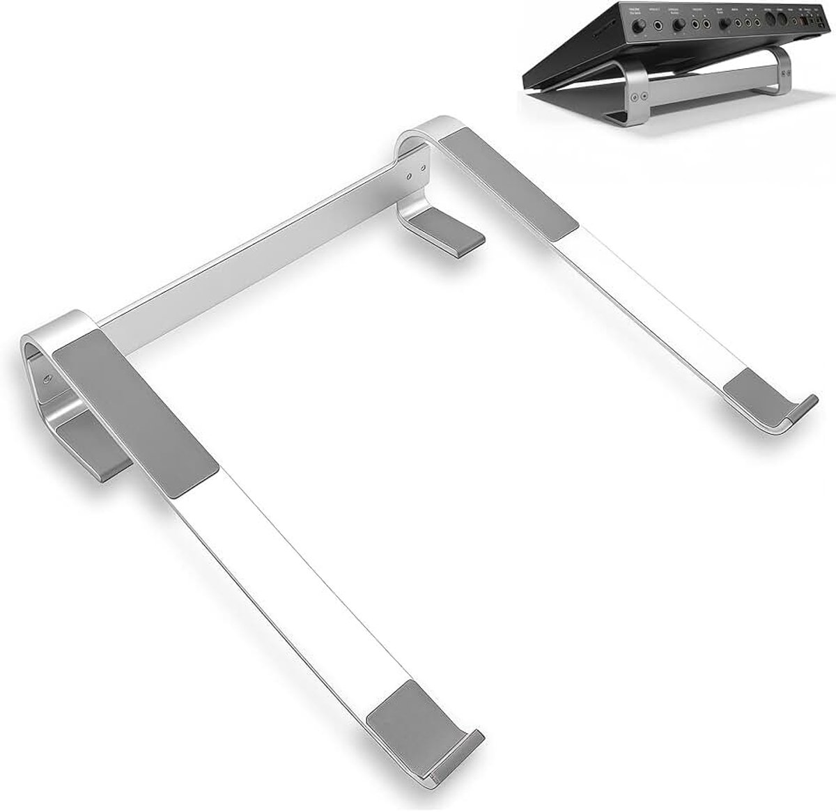 Aluminium Drum Controller Stand Draagbare Koelstand Compatibel met NI Maschine Plus MK3/Ableton Push 3 (Zilver)