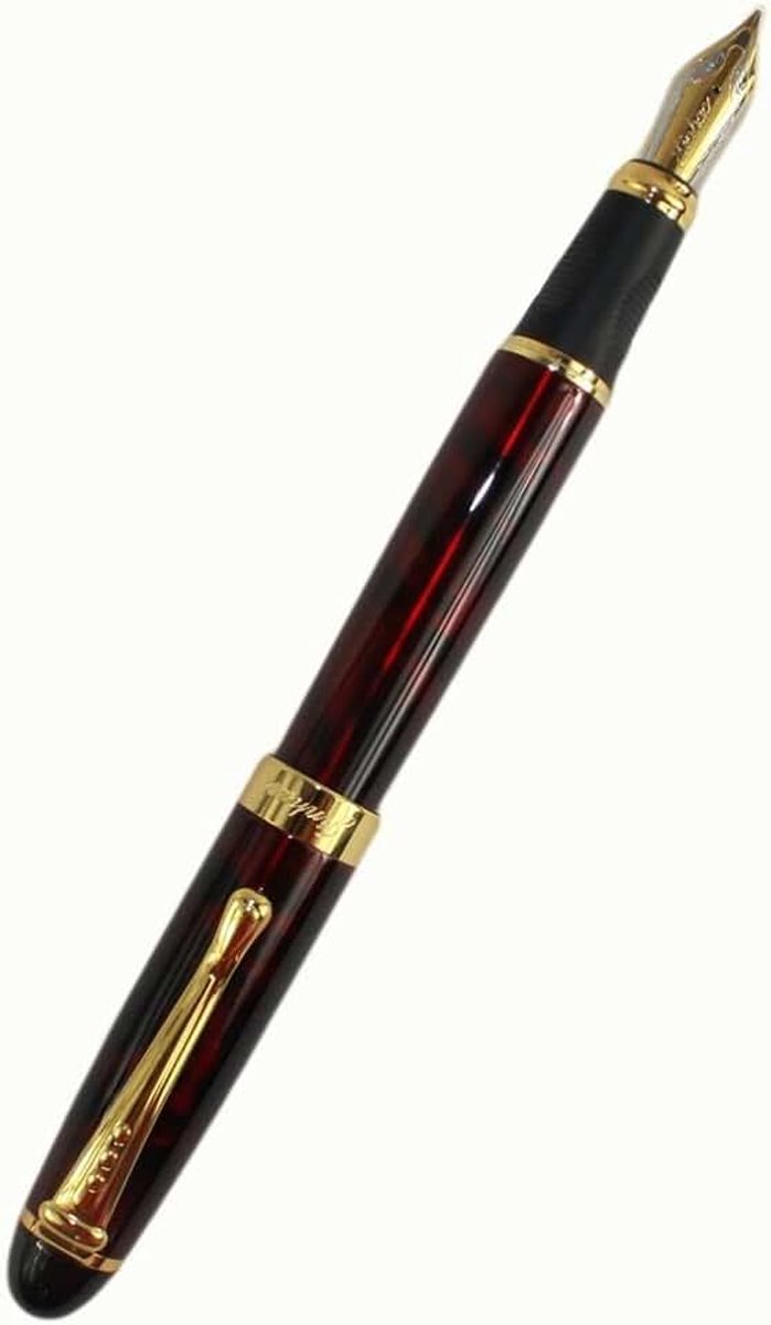 Modieuze elegante Jinhao 450 donkerrood F´¹ll-veerhouder met gouden clip