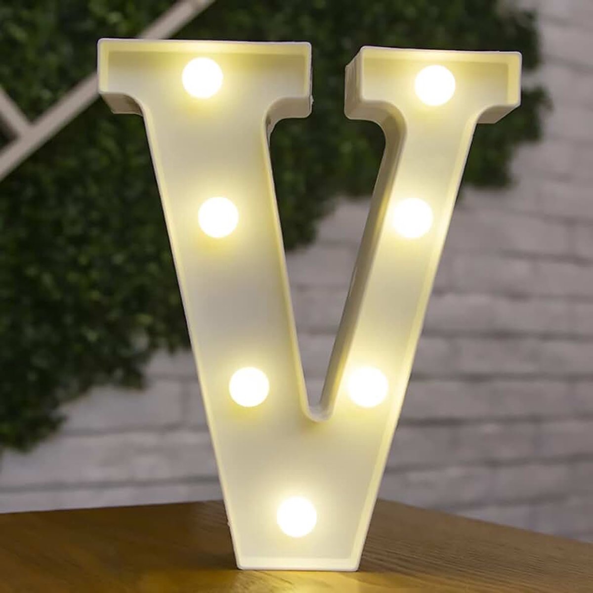 Letterverlichting LED symboolvorm, alfabet plastic marquee tafellampen, verlichte woorden, verjaardag bruiloft feest alledaagse thuis wanddecoratie-V