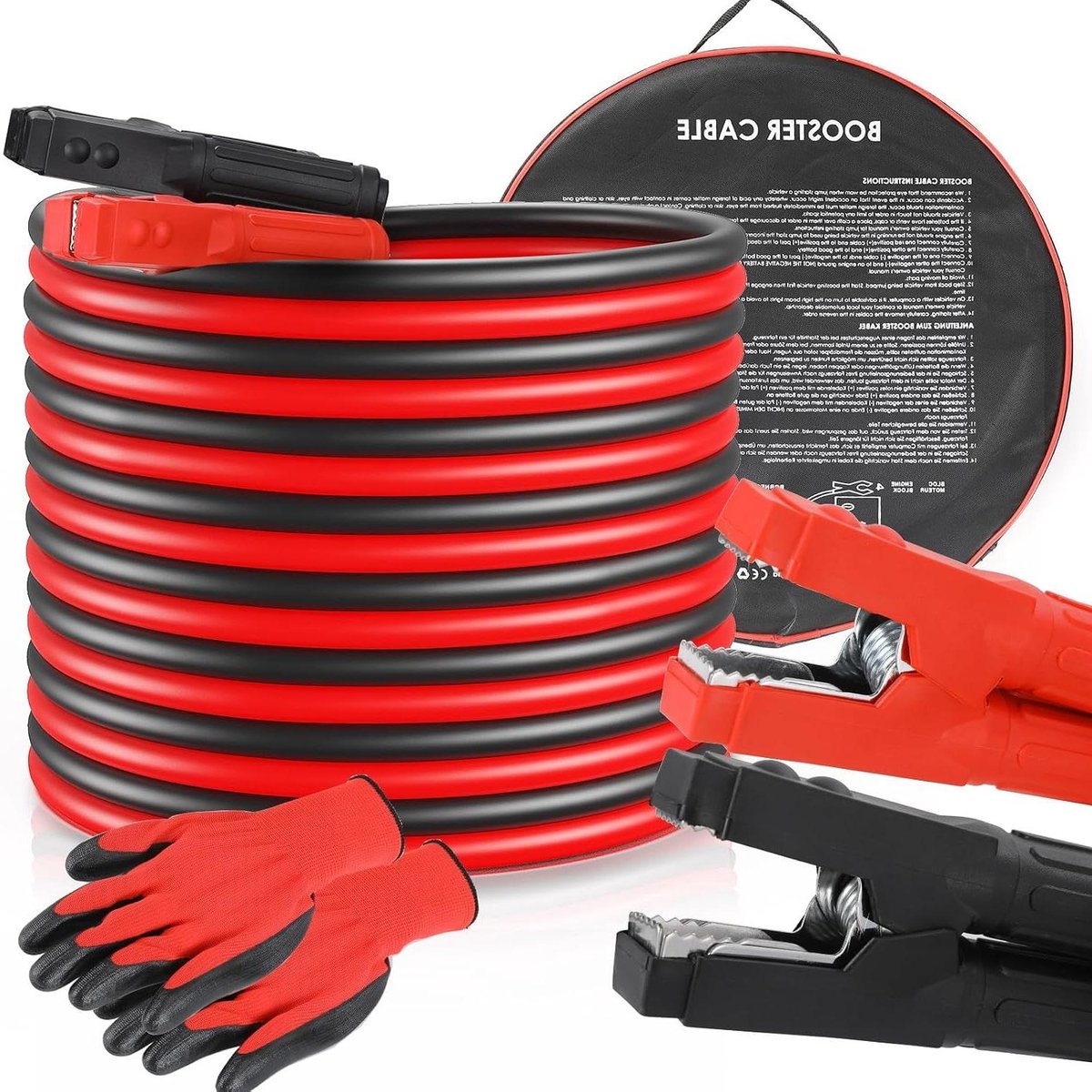 Startkabels - Autostarter - Noodsituaties - Veilig Koper - 6 meter 50mm² - Rood Zwart