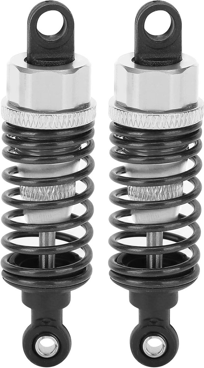 Verstelbare 70mm RC Auto Schokdemper - 2 Stuks Metaal, Compatibel met Traxxas Slash 2WD, Voor Verbeterde Schokabsorptie en Prestaties van Modelauto's