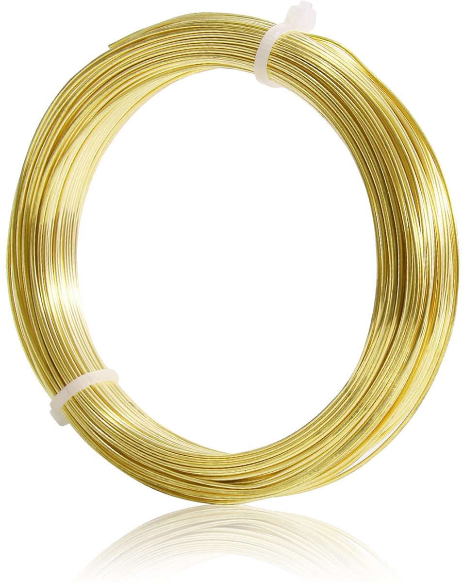 Draad, sieradendraad 0,5 mm, 30 m gouden knutseldraad voor tuinieren, sieraden maken, kralenborduurwerk, doe-het-zelfprojecten, decoraties