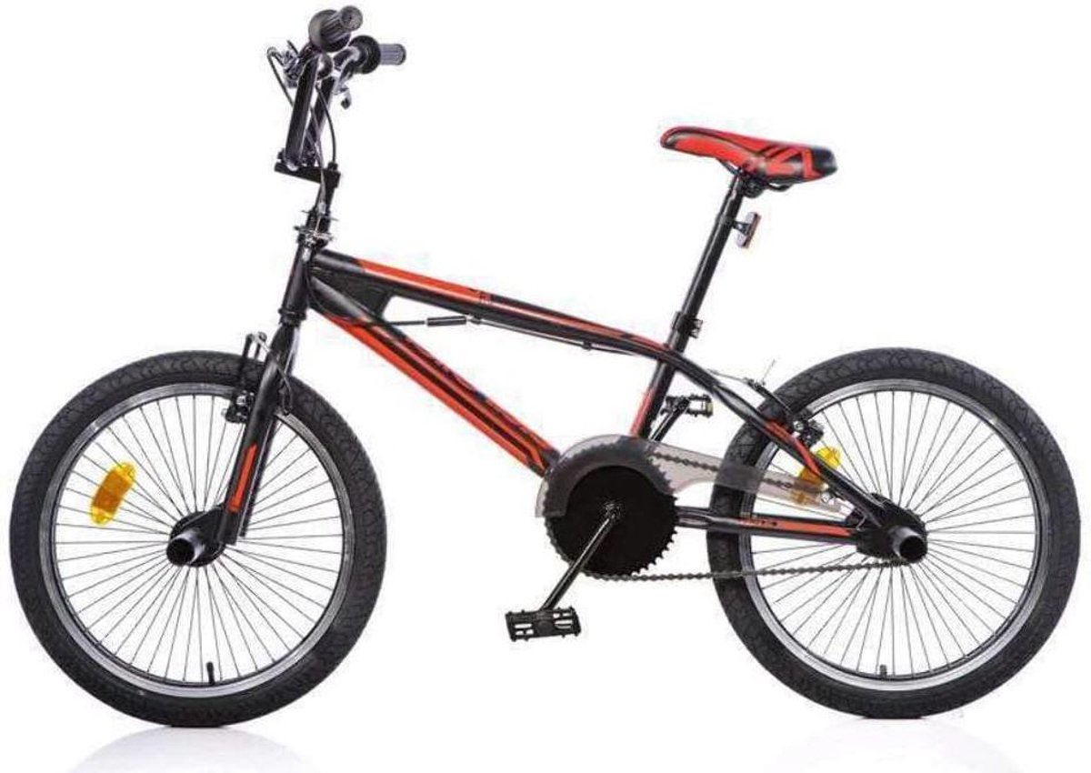 Jongensfiets BMX Fiets Fietsen Buiten Lichtgewicht Frame 20 Inch Zwart
