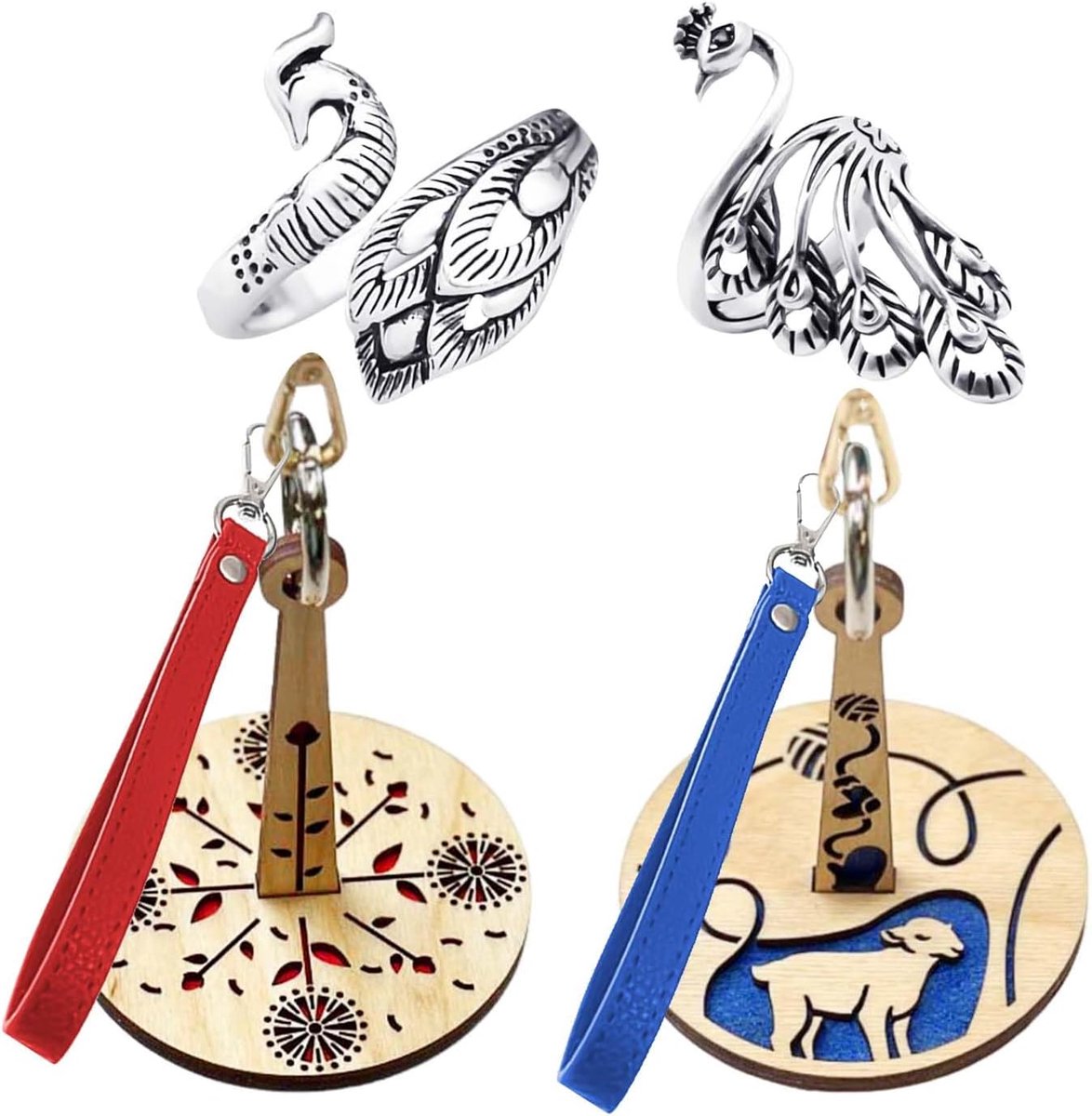 Garenhouders, 2 stuks haakringen, armband-garenhouder, breikabeldispenser, praktische garenhouder ter voorkoming van klitten, naai-accessoires