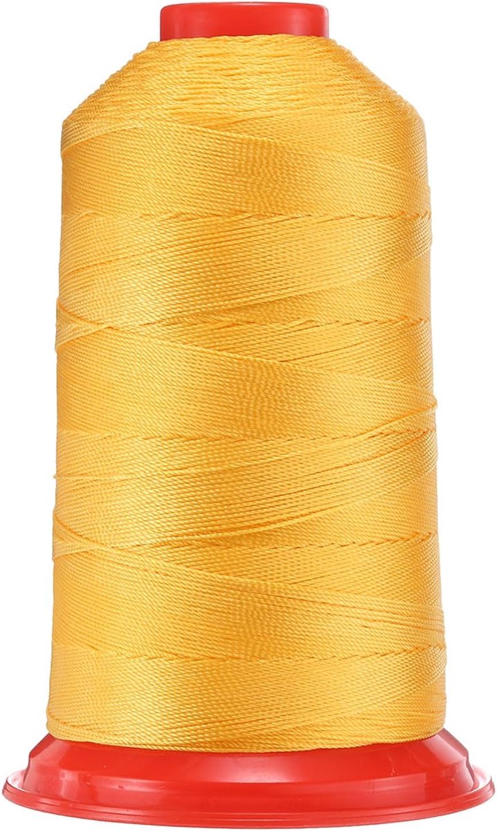 962 yards Bonded nylon naaigaren maat 630D/3 naai-zware duty nylon bekledingsgaren outdoor-garen voor leer, jeans en weefhandwerk, machine, doe-het-zelf, geel