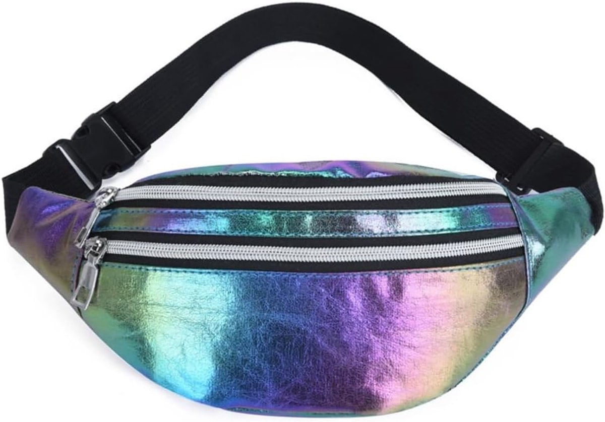 Damesmode Bum Bag, waterdichte neon reistas, verstelbare heuptassen met riem voor hardlopen, wandelen en buitenactiviteiten (kleurrijk)
