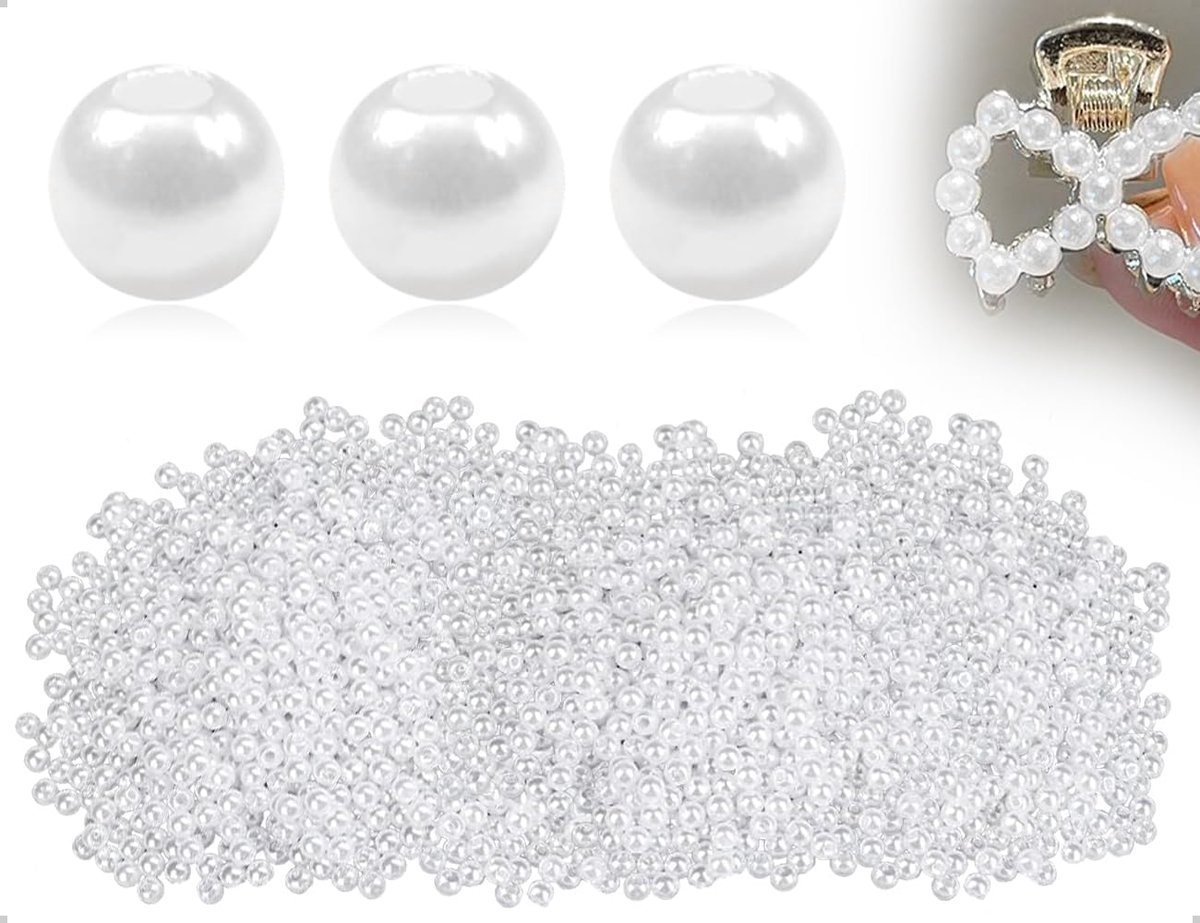 Kralen om te knutselen, kleine kunstkralen, kunstmatige losse kralen om op te naaien, knutselkralen met gaten, voor doe-het-zelf sieraden, armbanden, halskettingen, kleding