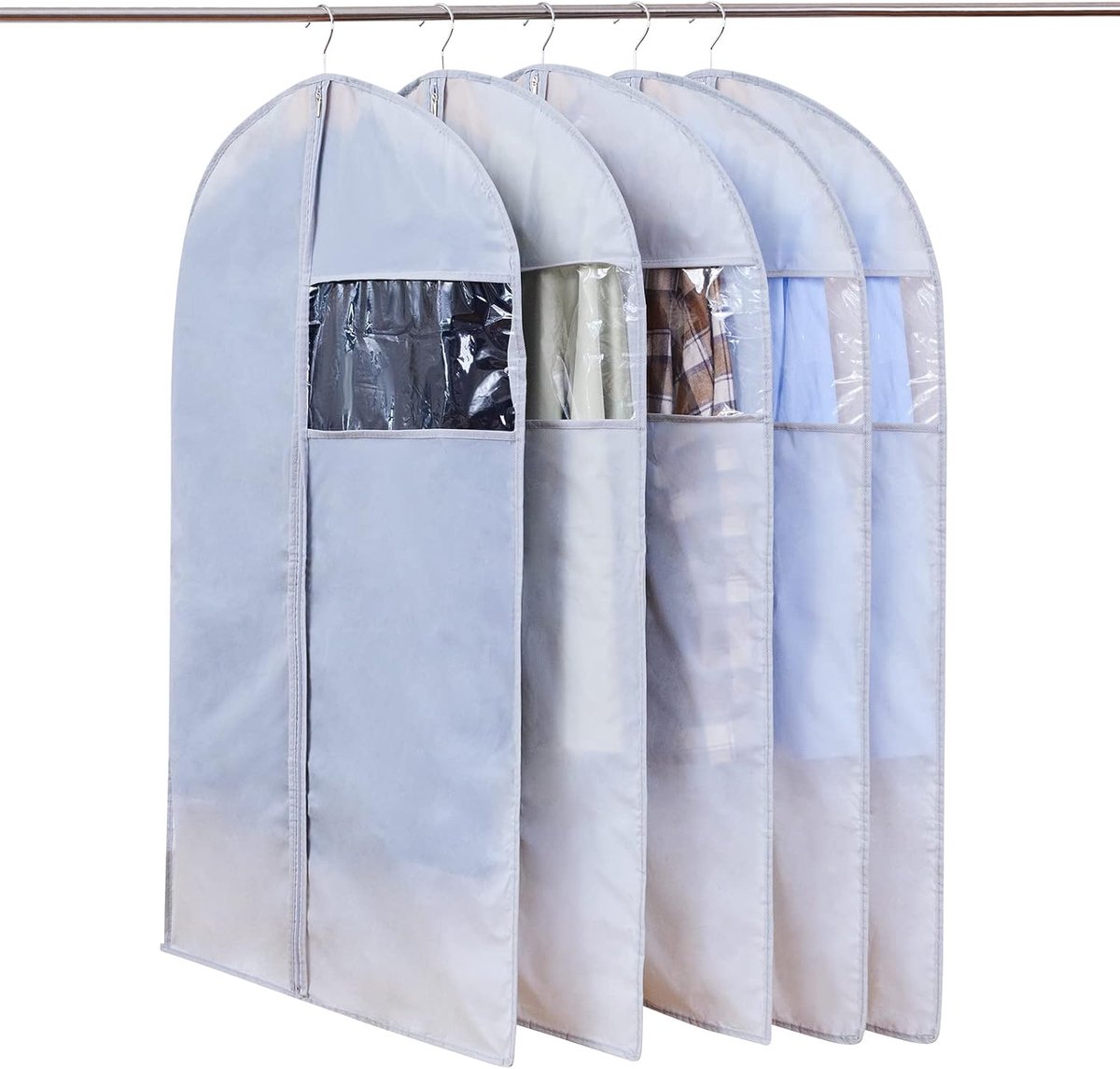 Kledinghoes Zakken Transparante Observatie Venster Opknoping Kleding Covers Reizen Pak Tassen Stofdicht Waterdicht Mot Vocht 60x120cm 5 stks