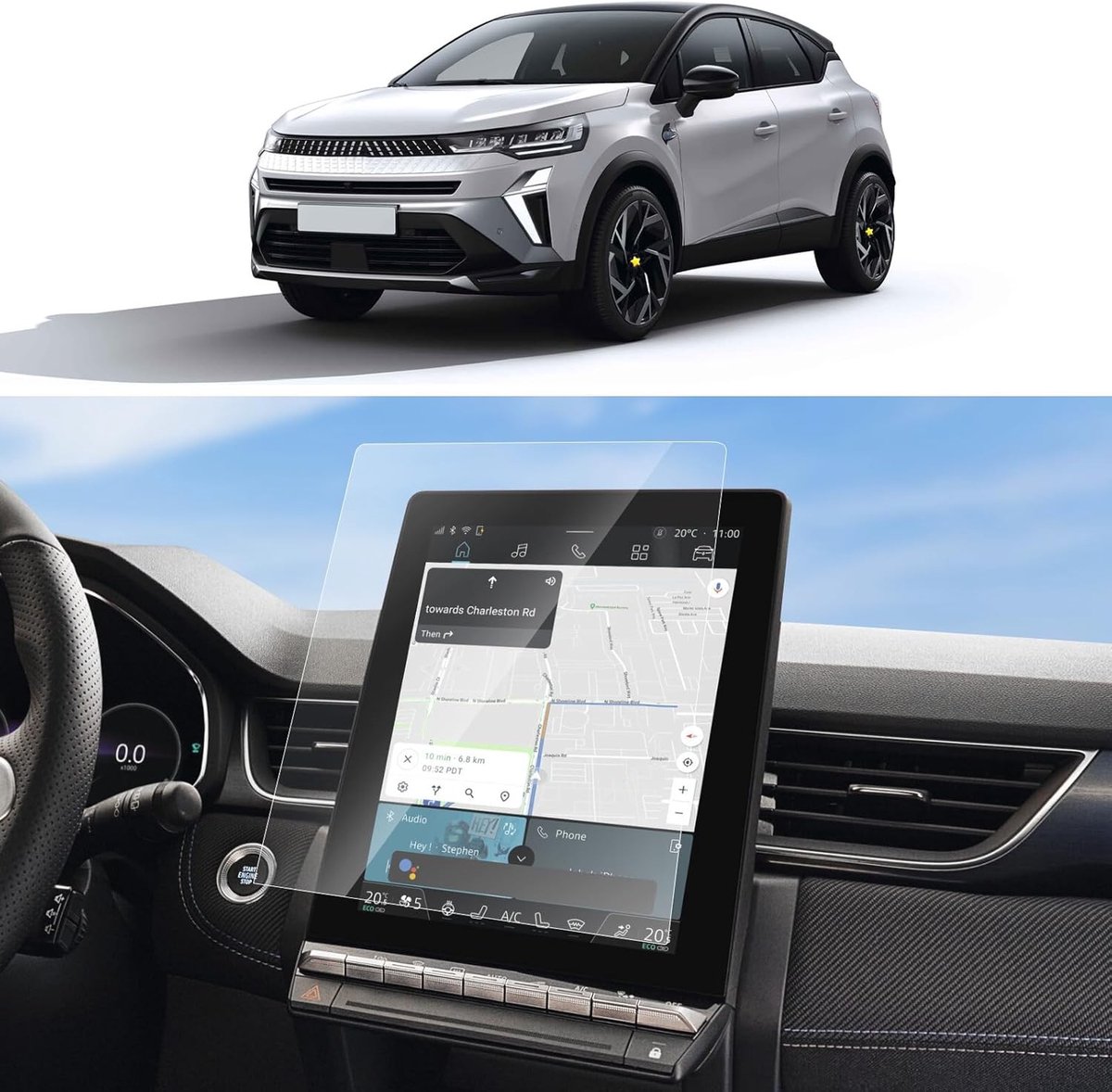 Screen Protector Set voor Renault Captur 2024 2025 - 10.4 Inch GPS Navigator Bescherming met PET Materiaal