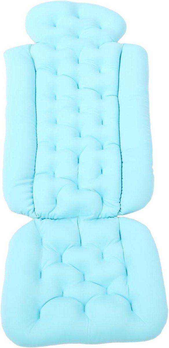 Badkussen voor Lichaam - Luxe Badkussen - Ontspanning in bad - Ergonomisch ontwerp - 101 cm lang - Blauw