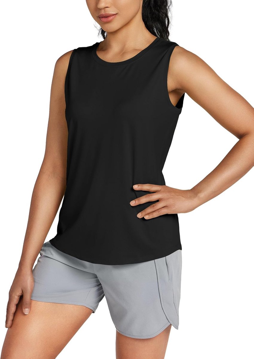 Tanktop voor dames, sporttop, zomer, bovenstuk, racerback, mouwloos, yoga-shirt, hardloopshirt, sneldrogend, sweatshirt, sport, losse top